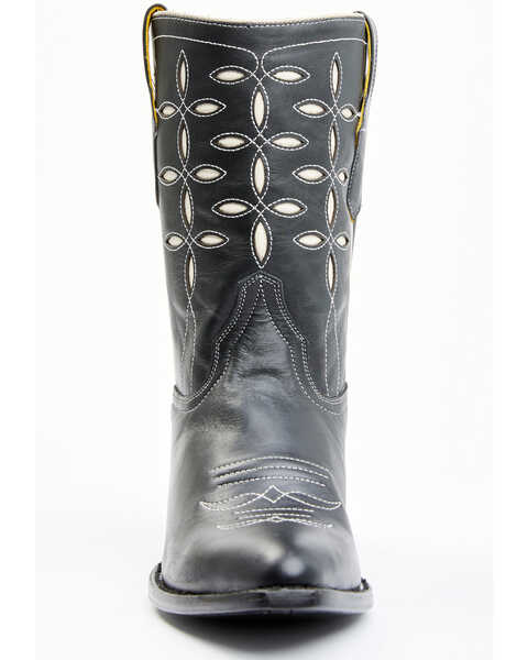 Image #4 - Planet Cowboy Women's Pee-Wee Pair-A-Dice Leather Western Boot - Snip Toe , Black, hi-res