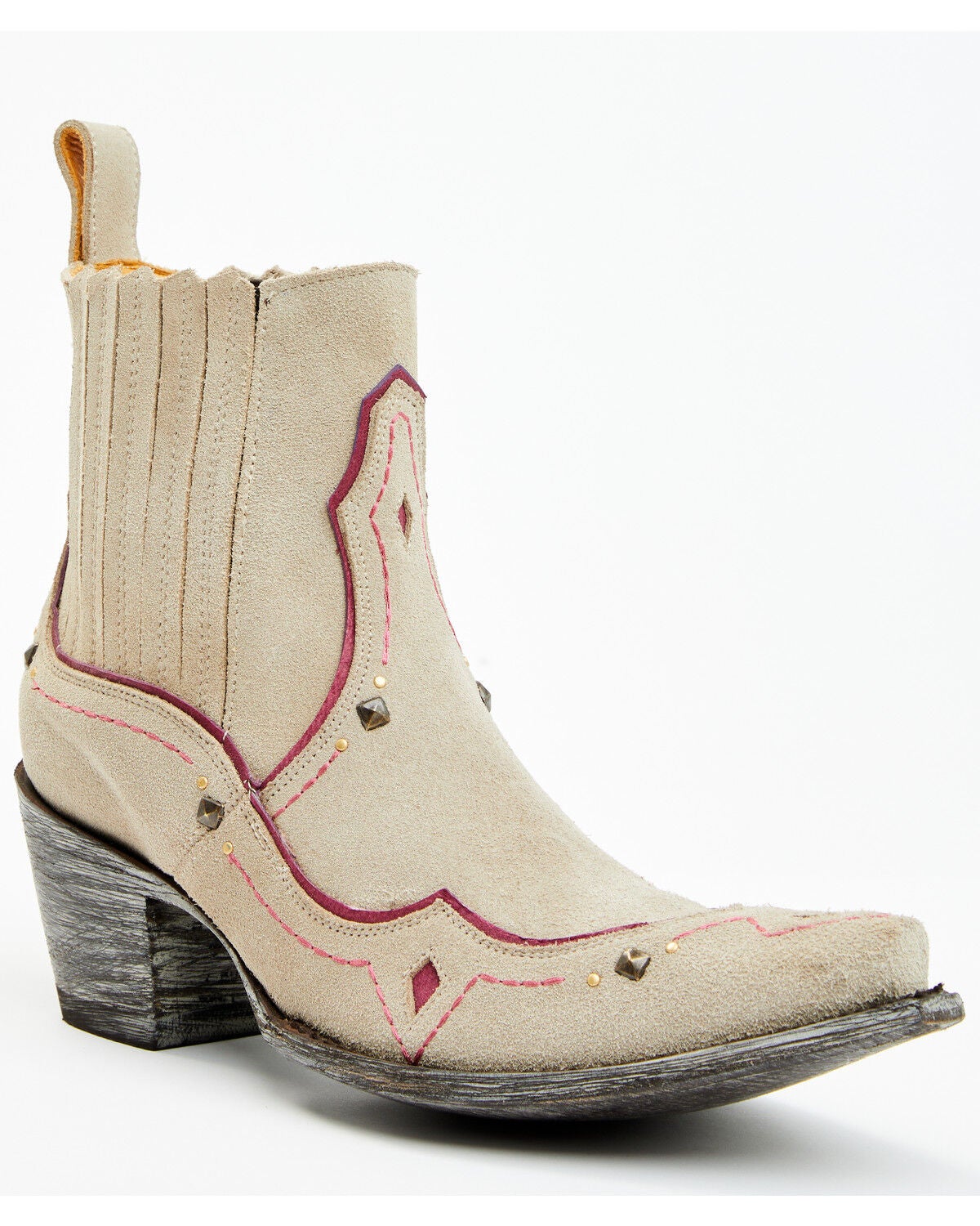 Old Gringo Women's Marinera Western Booties - Snip Toe, Purple, hi-res