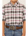 Roper Boys' Amarillo Plaid Print Short Sleeve Button Down Shirt, Black, hi-res