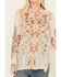 Image #3 - Johnny Was Women's Long Sleeve Floral Embroidered Blouse , Ivory, hi-res