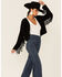 Image #1 - Vocal Women's Faux Suede Western Fringe Jacket, Black, hi-res