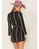 Image #4 - Sadie & Sage Women's Never Too Much Stripe Dress, Black, hi-res