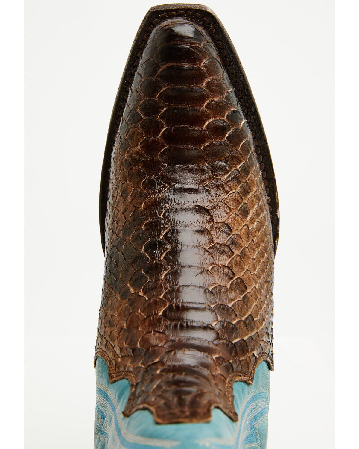 Image #6 - Tanner Mark Women's Exotic Python Tall Western Boots - Snip Toe, Honey, hi-res
