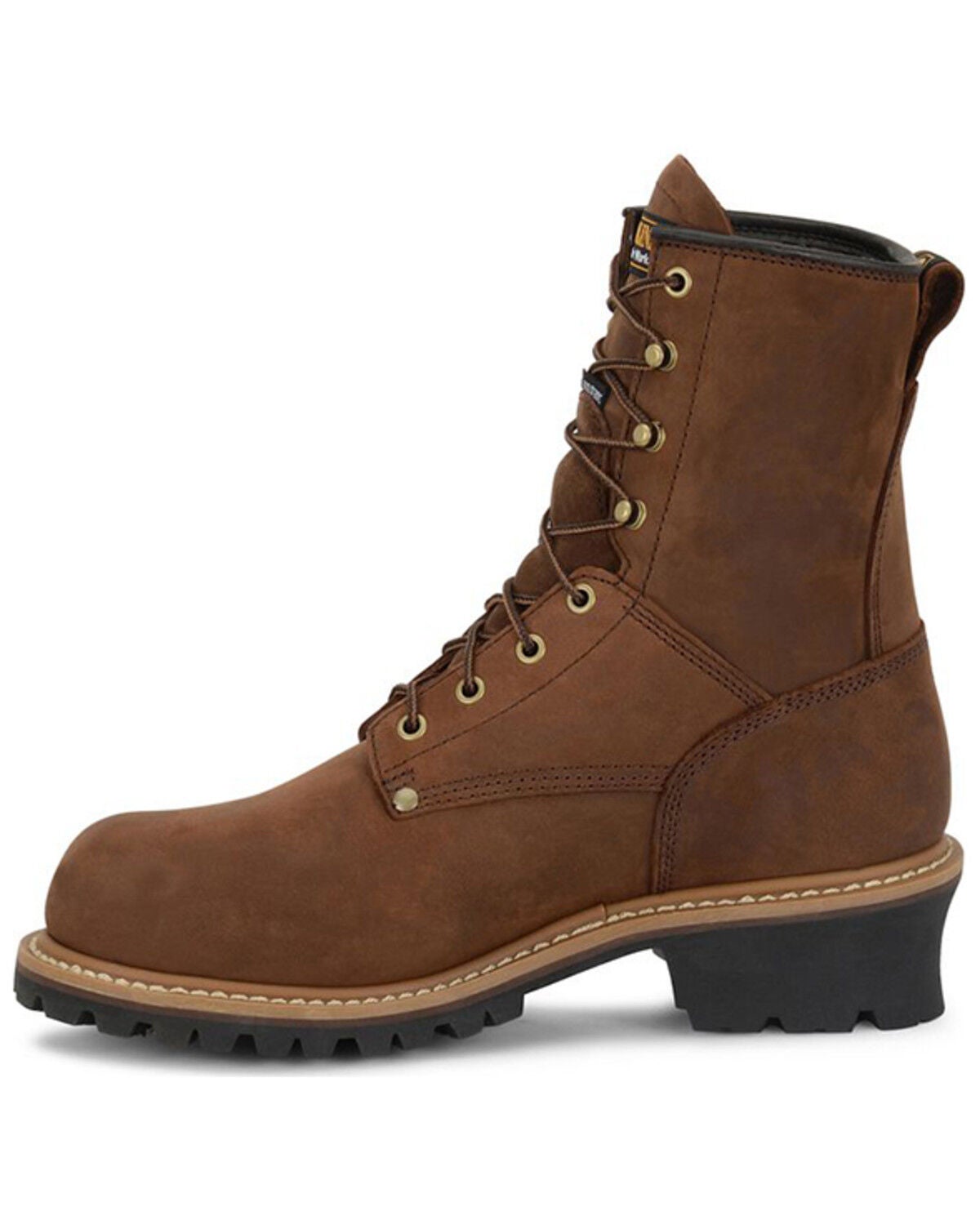 Image #3 - Carolina Men's Waterproof Insulated Logger Boots - Soft Toe, Brown, hi-res