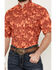 Image #3 - Ariat Men's VentTek Outbound Palm tree Print Short Sleeve Button-Down Performance Western Shirt, Dark Orange, hi-res