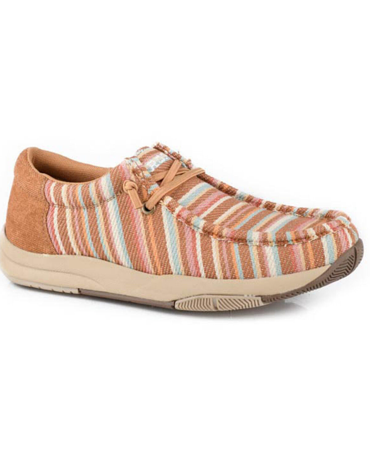 Image #1 - Roper Women's Clearcut Striper Low Casual Shoes - Moc Toe, Tan, hi-res