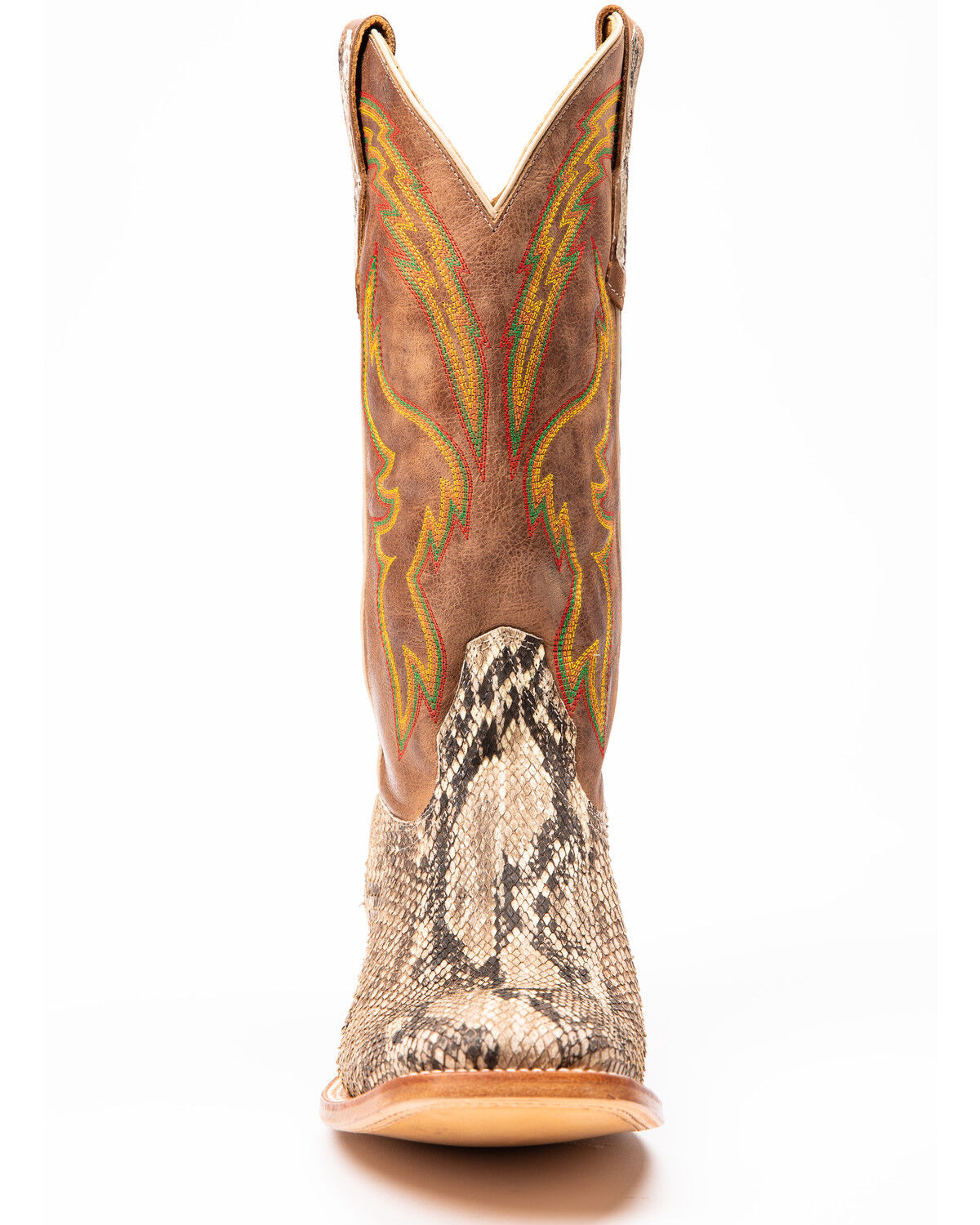 Image #4 - Cody James Men's Exotic Python Western Boots - Broad Square Toe, Brown, hi-res