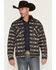 Image #1 - Rock & Roll Denim Men's Southwestern Print Softshell Trucker Jacket, Charcoal, hi-res