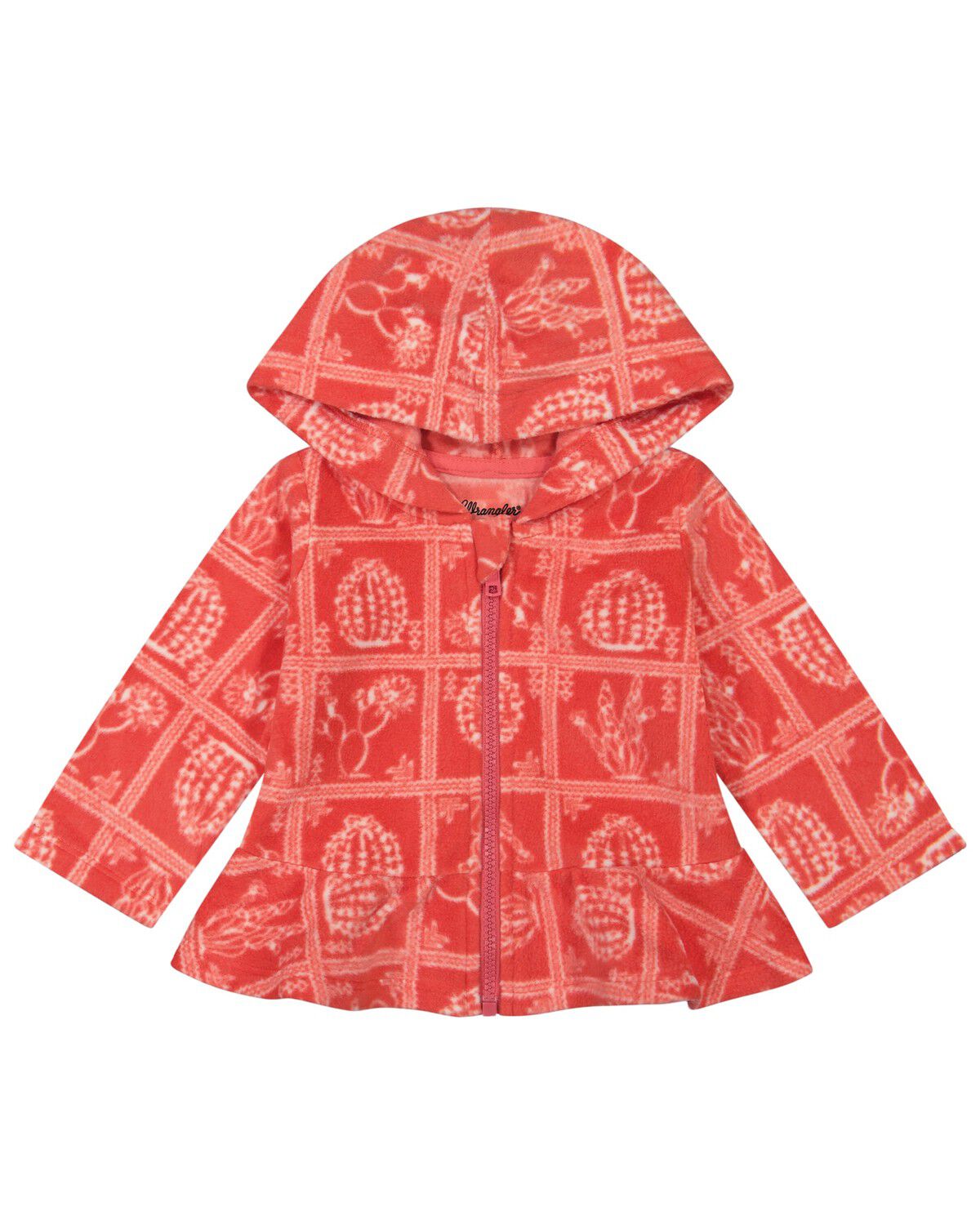 Wrangler Infant Girls' Cactus Print Sherpa Jacket, Pink, hi-res