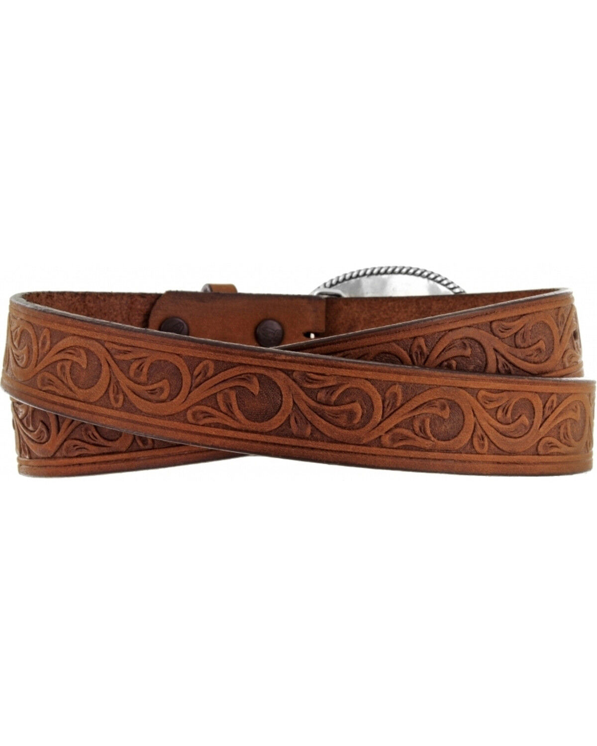 Image #2 - Justin Girls' Trophy Heart Belt and Buckle, Aged Bark, hi-res