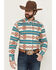 Image #1 - RANK 45® Men's Hansan Southwestern Striped Long Sleeve Button-Down Stretch Western Shirt, Multi, hi-res