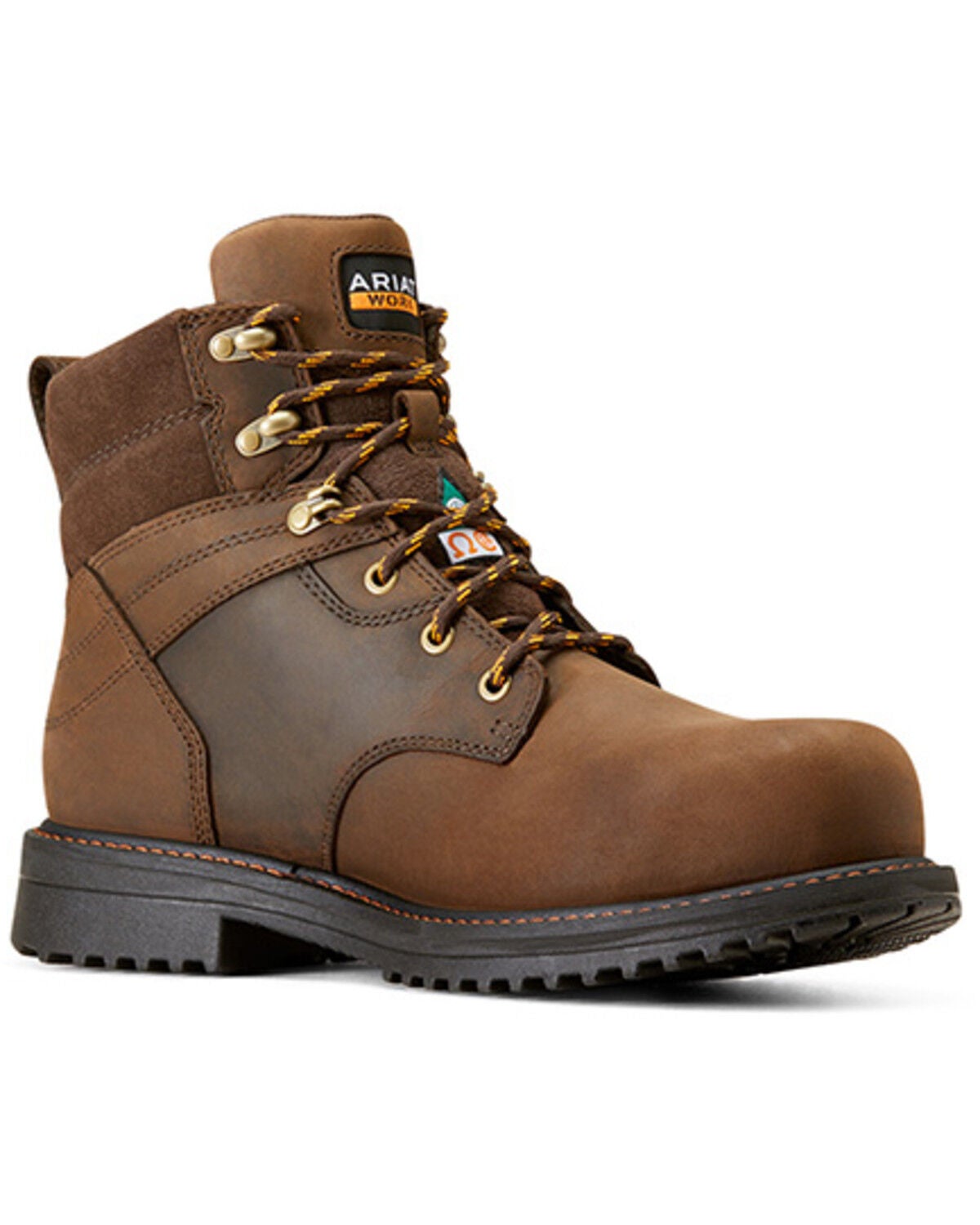 Image #1 - Ariat Men's 6" RigTEK CSA Waterproof Work Boots - Composite Toe, Brown, hi-res