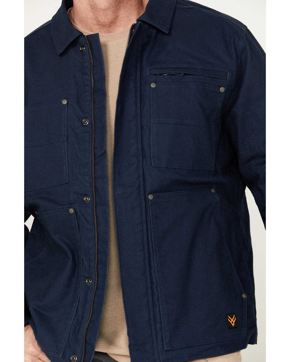 Image #3 - Hawx Men's Lined Chore Coat, Navy, hi-res