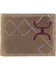 Hooey Men's Embroidered Bi-Fold Wallet, Brown, hi-res