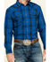 Image #4 - Cody James Men's Skedaddle Plaid Long Sleeve Western Shirt - Tall , Royal Blue, hi-res