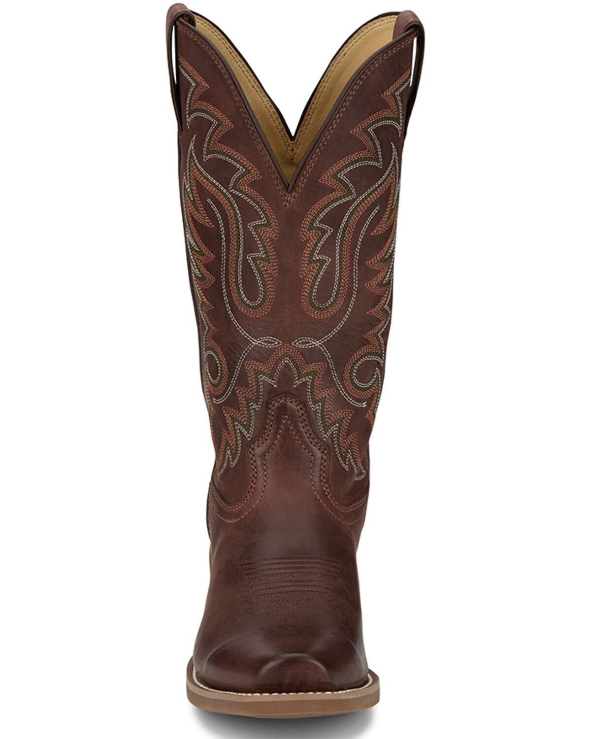 Image #4 - Justin Men's Cowboy Town Bay Western Boots - Square Toe, Brown, hi-res