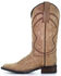 Image #3 - Corral Women's Saddle Embroidered Leather Western Boot - Broad Square Toe, Tan, hi-res