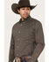 Image #2 - Cody James Men's Money Maker Print Long Sleeve Button Down Western Shirt - Big , Dark Brown, hi-res