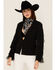 Image #2 - Any Old Iron Women's Beaded Fringe Blazer Jacket, Black, hi-res