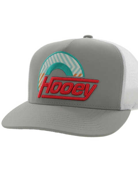Hooey Men's Suds Logo Embroidered Trucker Cap, Grey, hi-res