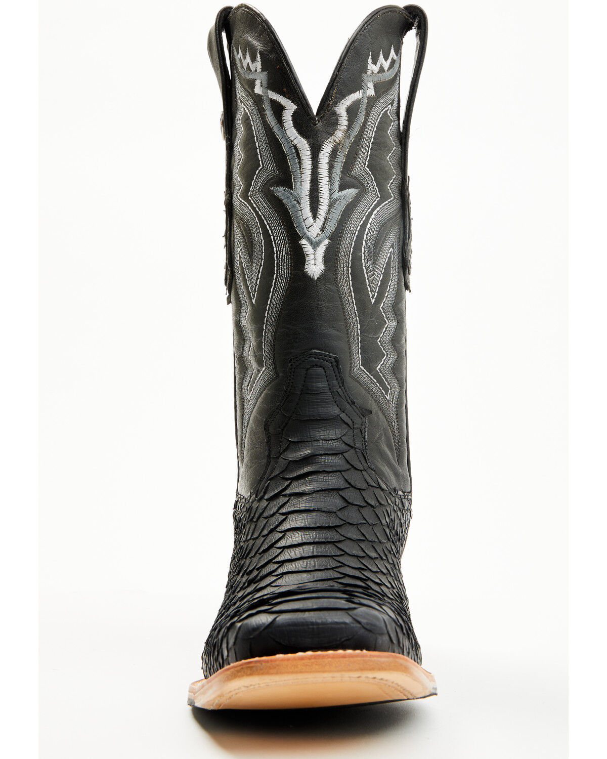 Image #4 - Tanner Mark Men's Exotic Caiman Western Boots - Round Toe, Black, hi-res