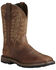 Image #1 - Ariat Men's Groundbreaker Western Work Boots - Steel Toe, Brown, hi-res