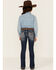 Image #1 - Shyanne Little Girls' Horse & Horseshoe Dark Wash Embroidered Bootcut Jeans, Blue, hi-res