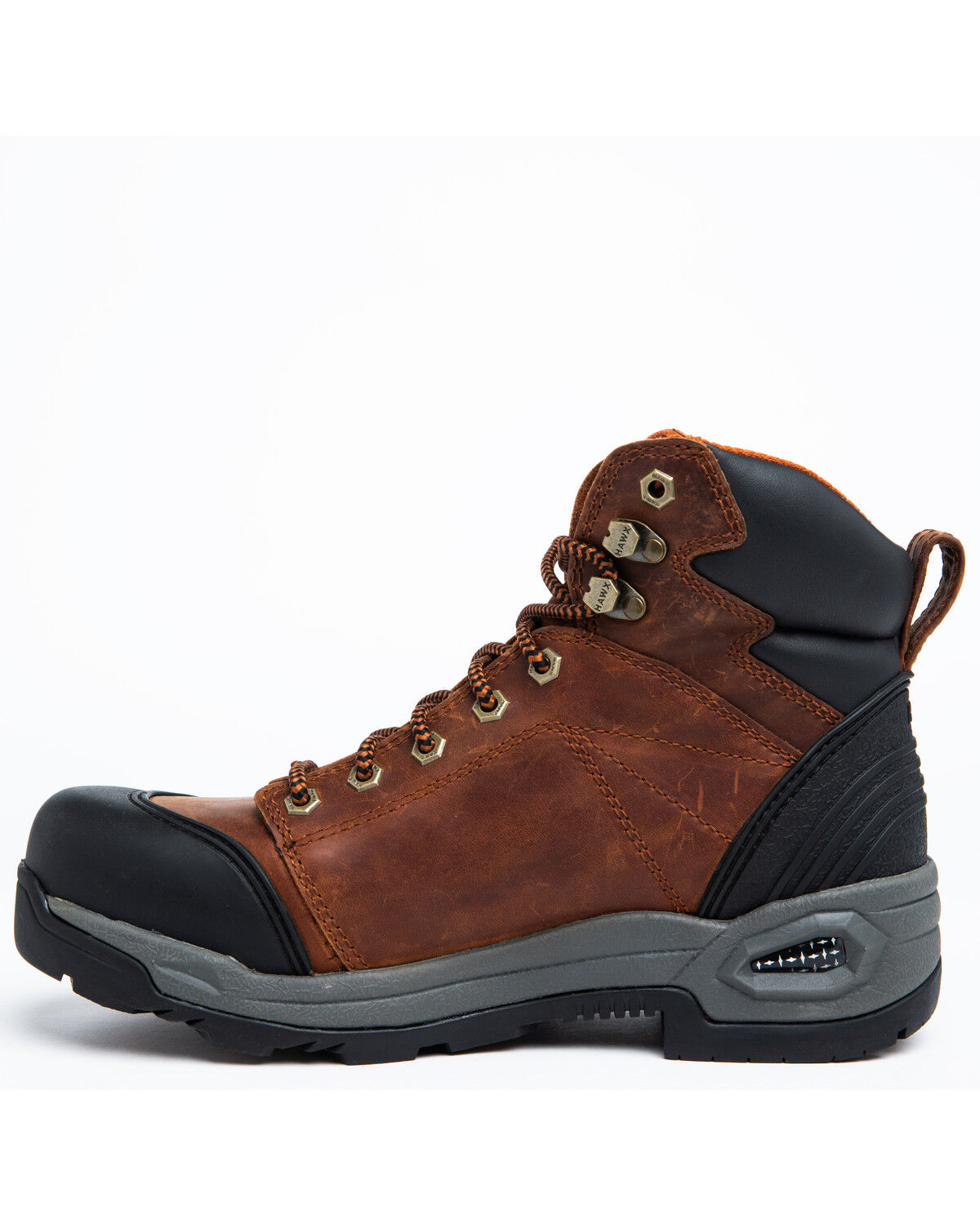 Image #3 - Hawx Men's 6" Lace-To-Toe Waterproof Work Boots - Composite Toe, Rust Copper, hi-res