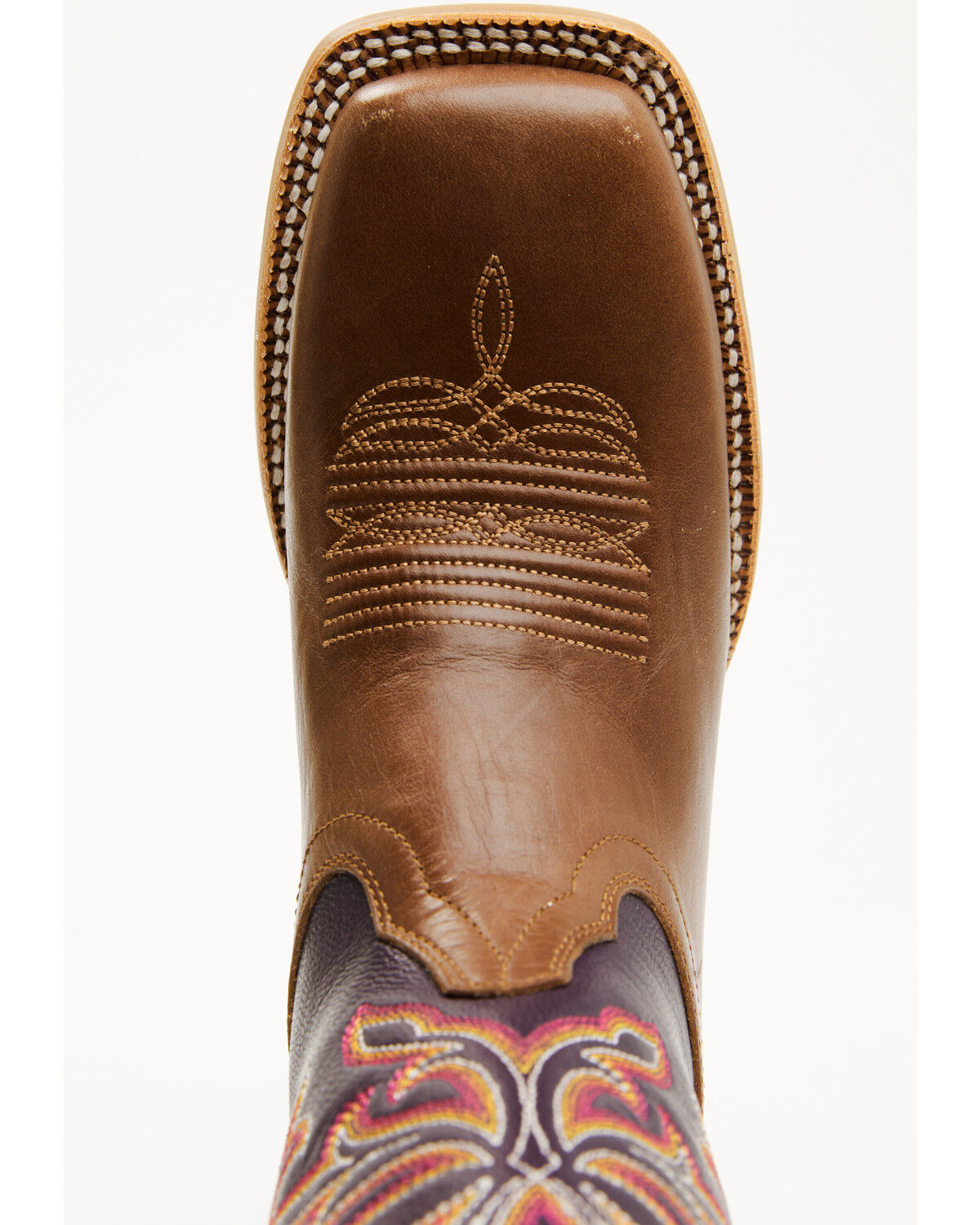 Image #6 - Ariat Women's Showdown Western Boots - Broad Square Toe, Tan, hi-res