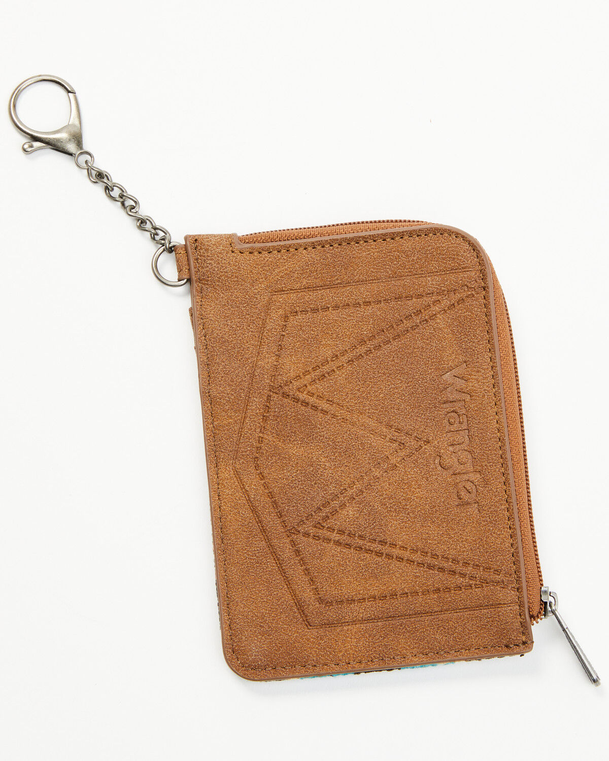 Image #3 - Wrangler X Boot Barn Women's Southwestern Print Mini Zip Wallet, Turquoise, hi-res