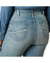 Image #2 - Ariat Women's Yara Light Wash Straight Stretch Denim Jeans - Plus, Light Wash, hi-res