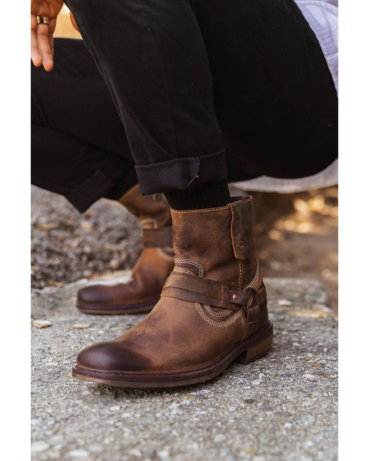 mens zipper boots