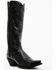Image #1 - Dan Post Women's Daredevil Studded Tall Western Boots - Snip Toe, Black, hi-res
