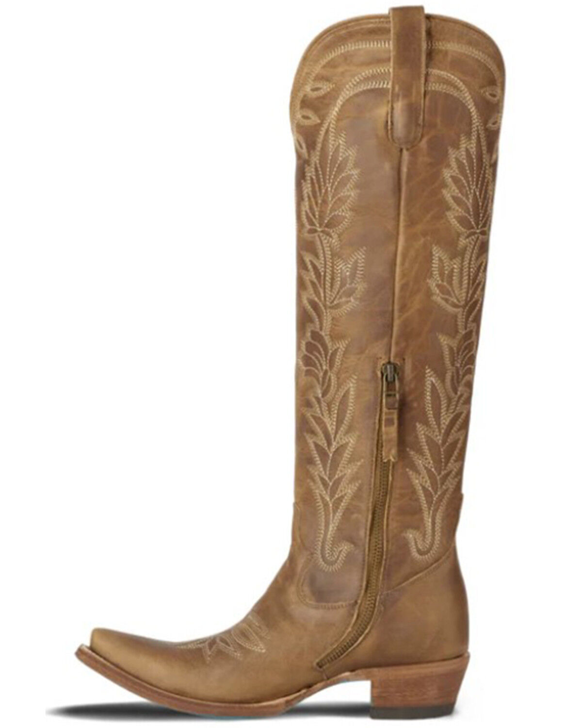 Image #3 - Lane Women's Sandaga Knee High Western Boots - Snip Toe, Brown, hi-res