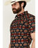 Image #2 - Cody James Men's Axe Throw Southwestern Print Short Sleeve Snap Western Shirt, Navy, hi-res