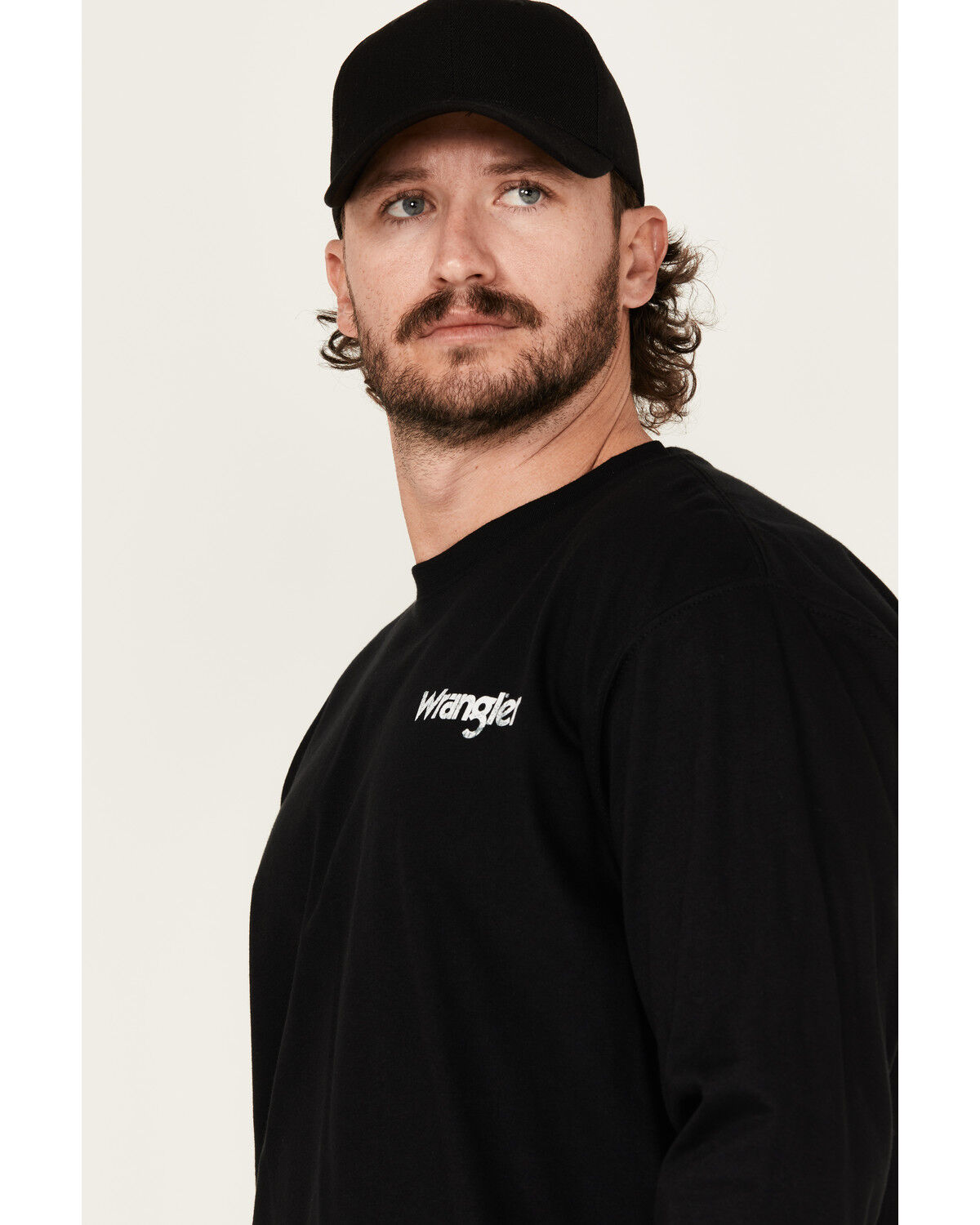 Image #4 - Wrangler Men's FR Eagle Long Sleeve Graphic Work Shirt, Black, hi-res