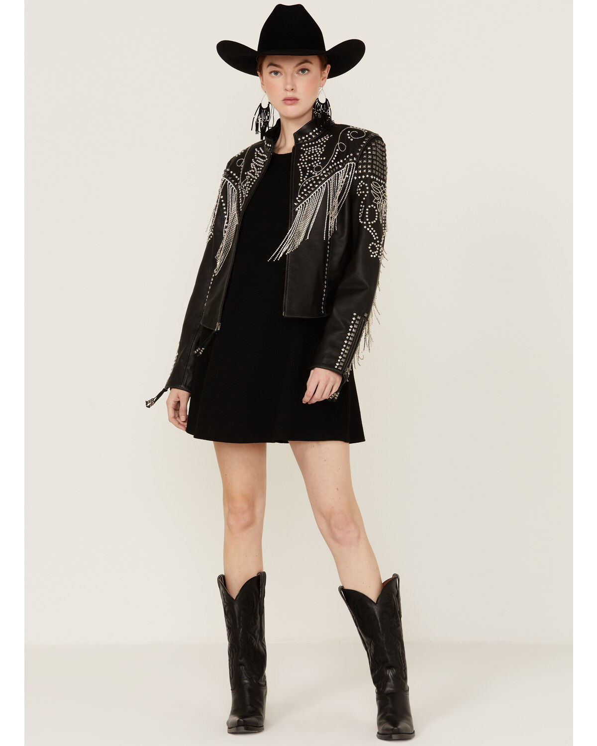 Image #5 - Double D Ranchwear Women's Iced Crystals Leather Jacket, , hi-res