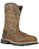 Image #1 - Hoss Men's Distressed Pull-On Waterproof Work Boots - Composite Toe, Brown, hi-res