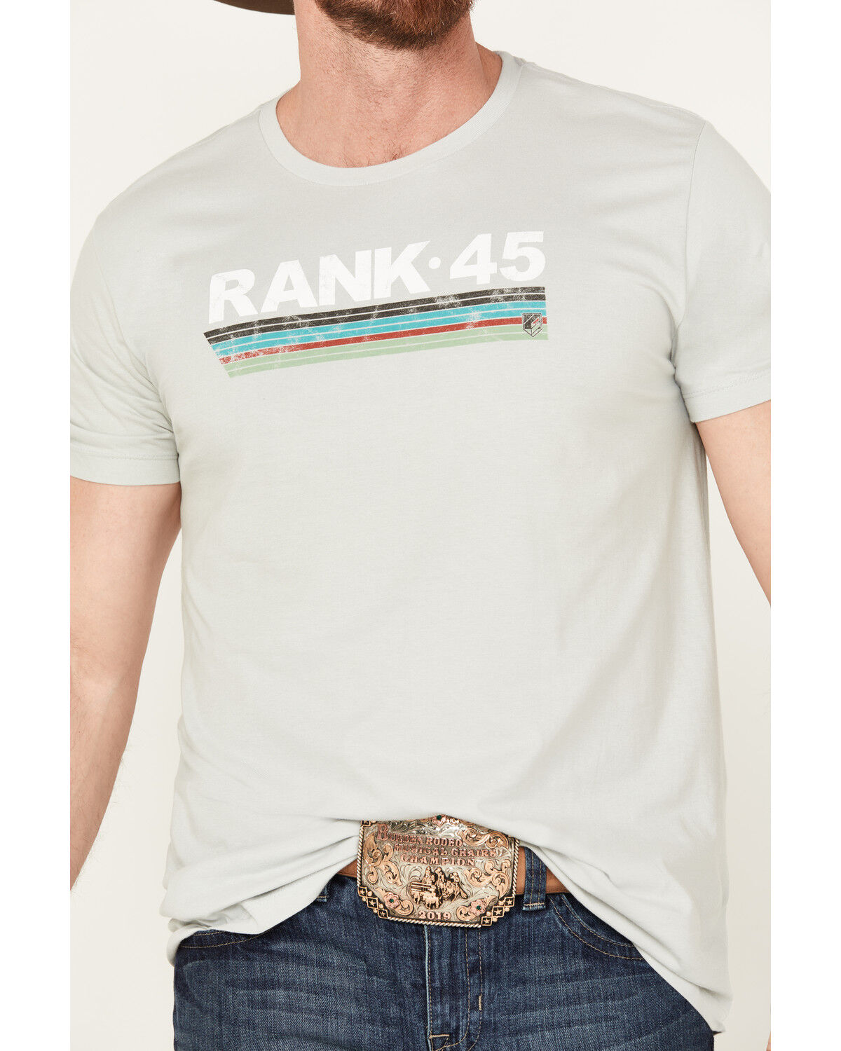 Image #3 - RANK 45® Men's Underlined Short Sleeve Graphic T-Shirt, Black, hi-res