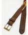 Image #2 - Hondo Boots Men's Bullhide Contrast Leather Belt, Brown, hi-res