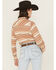 Image #4 - Panhandle Women's Striped Print Long Sleeve Snap Western Shirt, Cream, hi-res