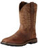 Image #1 - Ariat Men's Groundbreaker Western Work Boots - Soft Toe, Brown, hi-res