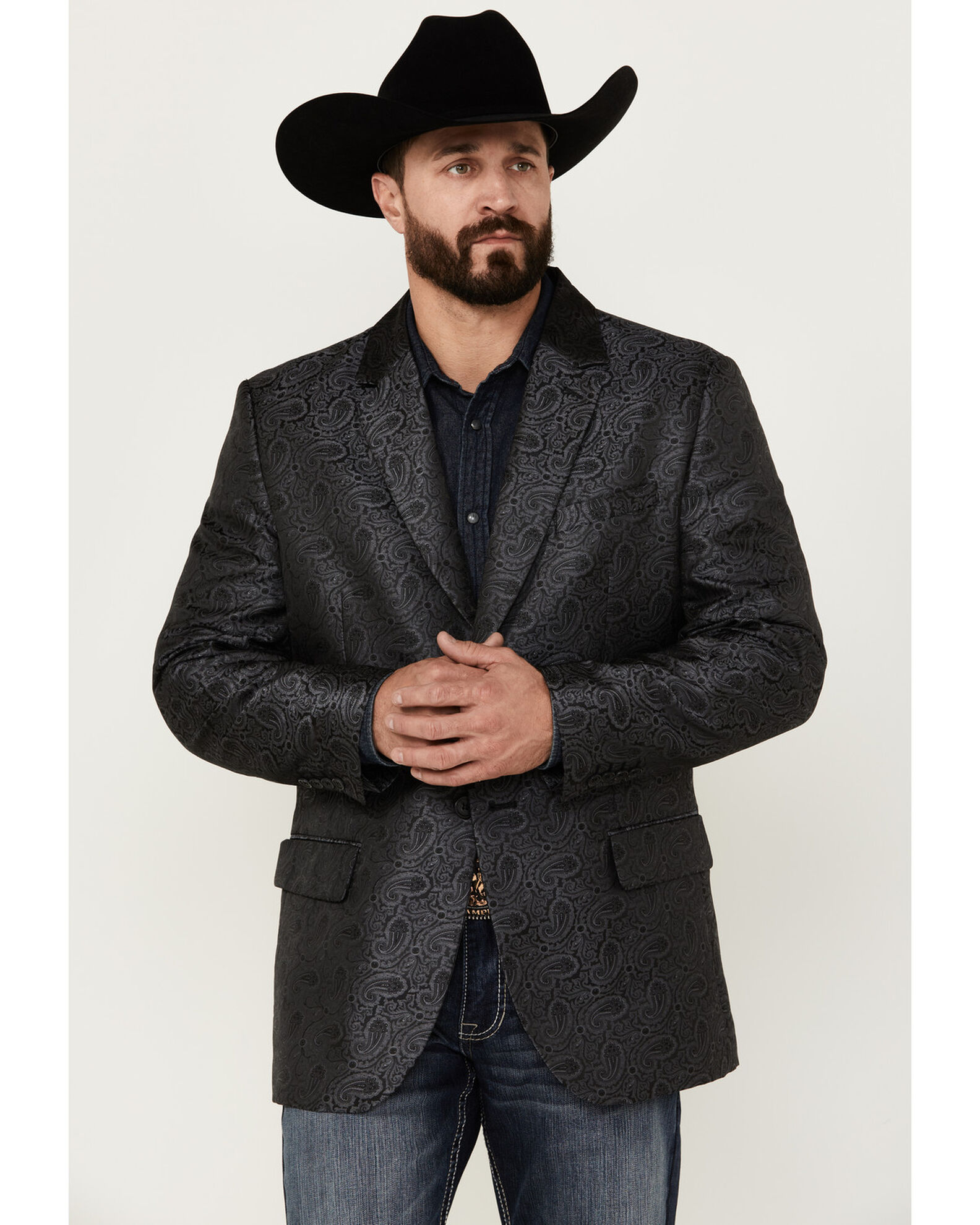 Men's denim sport coat blazer best sale