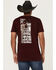 Image #1 - Cody James Men's Posse Revolver Short Sleeve Graphic T-Shirt, Burgundy, hi-res