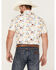 Image #4 - Dale Brisby Men's Cactus Conversational Print Short Sleeve Snap Western Shirt , Teal, hi-res