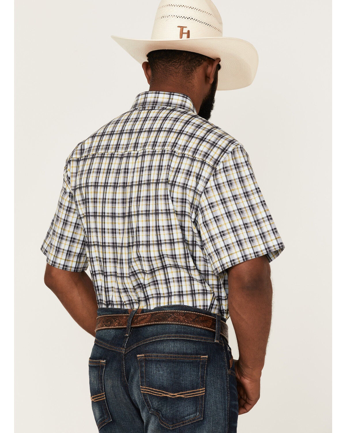 Image #4 - RANK 45&reg; Men's Sponsor Plaid Print Short Sleeve Button-Down Western Shirt, Multi, hi-res