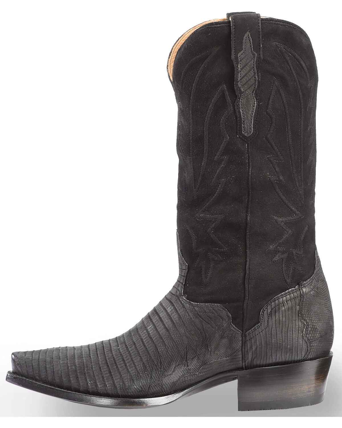El Dorado Men's Handmade Lizard Black 