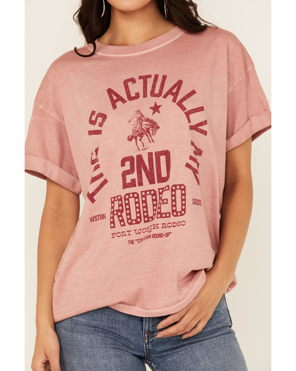 Image #3 - Girl Dangerous Women's 2nd Rodeo Short Sleeve Graphic Tee, Pink, hi-res