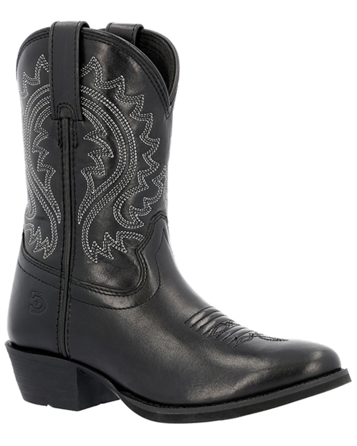 Durango Little Girls' Shyloh Western Boots - Round Toe, Black, hi-res