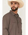Image #2 - Gibson Trading Co Men's Mud Hole Geo Print Long Sleeve Snap Western Shirt, Brown, hi-res